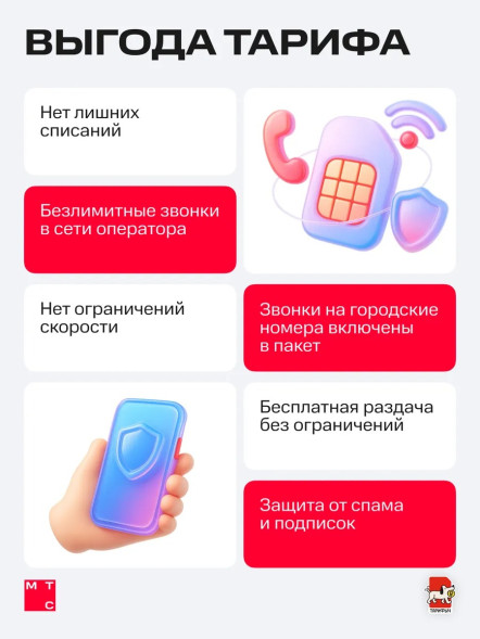 Сим карта МТС с безлимитным интернетом 400 руб/мес